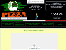 Tablet Screenshot of nickydspizza.net